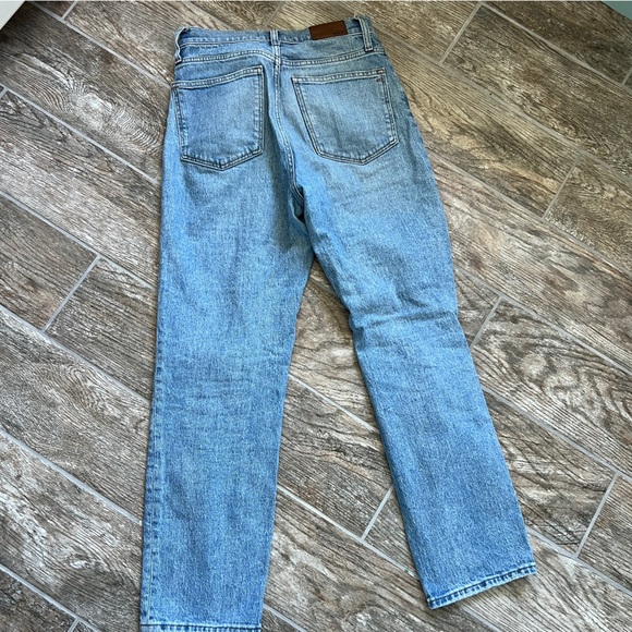 Madewell The Perfect Vintage Straight Blue Denim Jeans, Distressed Women Size 26 - Picture 9 of 11